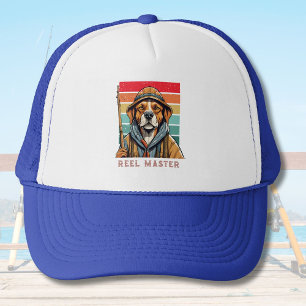 Custom Cool Dog Retirement Gifts for Fisherman Dad Trucker Hat