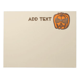 Custom Cool Funny Pumpkin Halloween Notepad