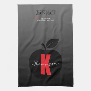 Custom cool grey gradient background matching tea towel