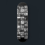 Custom Cool Instagram Photo Collage Skateboard<br><div class="desc">Cool,  modern skateboard deck with your custom Instagram Photo Collage. Personalise easily with your favourite pictures. Makes a great display deck with a wall mount (separate) for a great birthday or graduation gift! This design is black and white.</div>