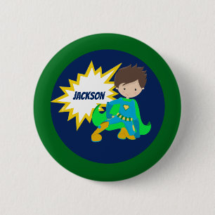 Custom Cool Superhero Kid Action Bubble 6 Cm Round Badge