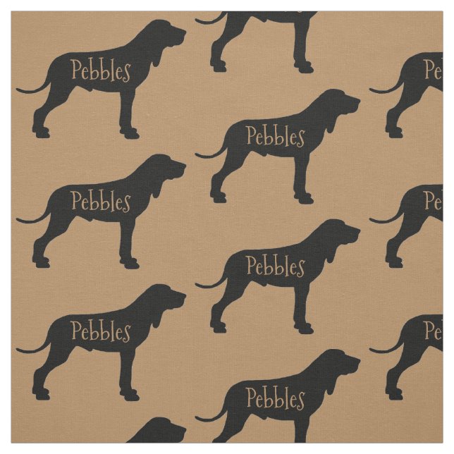 Custom Coonhound Dog Fabric (Swatch)