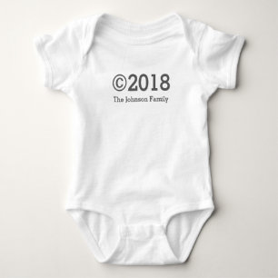 Custom Copyright Family Baby Bodysuit