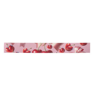 Custom Coquette Heart Bow Pattern Wrapping Paper Satin Ribbon