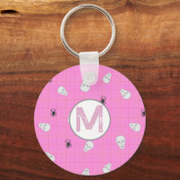 Custom Coquette Pink Plaid Halloween Skulls
