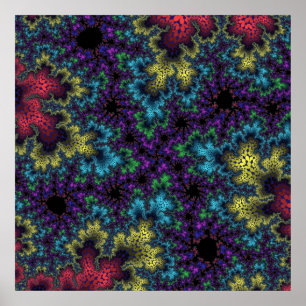 Custom Coral Rainbow Speckle Poster