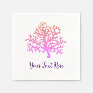 Custom Coral Reef Painting Napkin