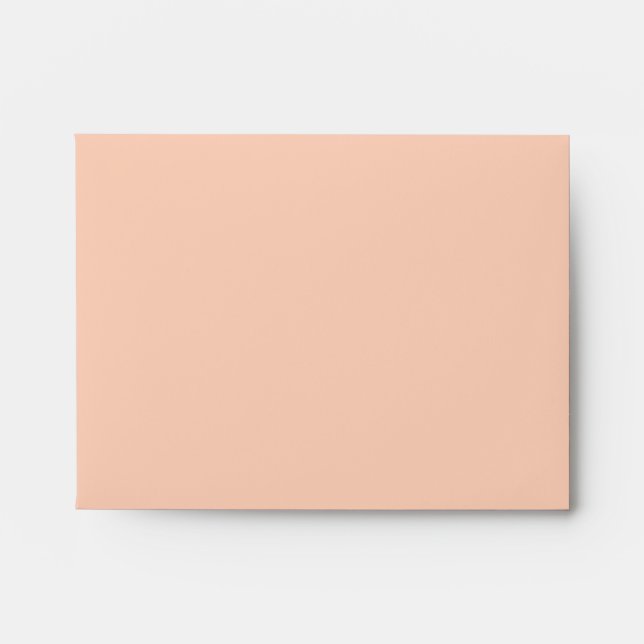 Custom Coral Wedding Envelopes w/ Floral Interior (Front)