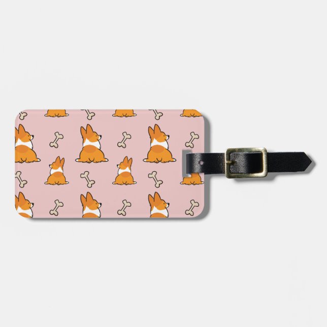 Custom Corgi Butt Luggage Tag (Front Horizontal)