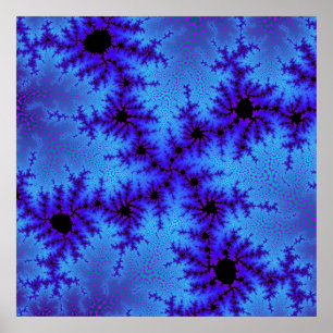 Custom Cornflower Blue Speckle Poster