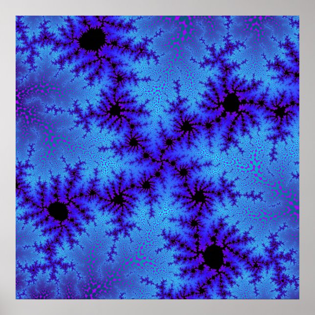 Custom Cornflower Blue Speckle Poster (Front)