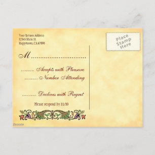 Custom Cornucopia Thanksgiving RSVP Postcard