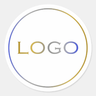 Custom Corporate Business Large Round Logo Simple Classic Round Sticker