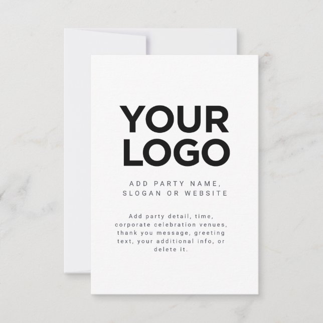 Custom Corporate Business Logo Formal Invitation (Front)