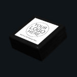 Custom Corporate Business Logo Gift Box<br><div class="desc">Enhance your brand with this customisable gift box, designed to feature your logo and personalised message. Perfect for businesses, boutiques, and special events, this sleek, black gift box offers a professional way to present gift items. Make a lasting impression by adding your own branding to the box, making it ideal...</div>