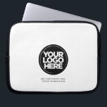Custom Corporate Business Logo Laptop Sleeve<br><div class="desc">Create your unique personalised Corporate Business Logo Laptop Sleeve uploading your business logo and adding your custom text. A simple and professional design will impress your boss, employee, customers! Add your custom text with this minimalist and professional sans serif font: website, slogan, company name, event date. Your personalised images will...</div>