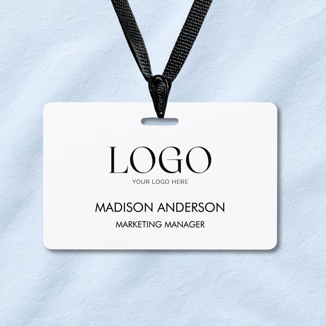 Custom Corporate Business Logo Modern ID Badge (In situ)