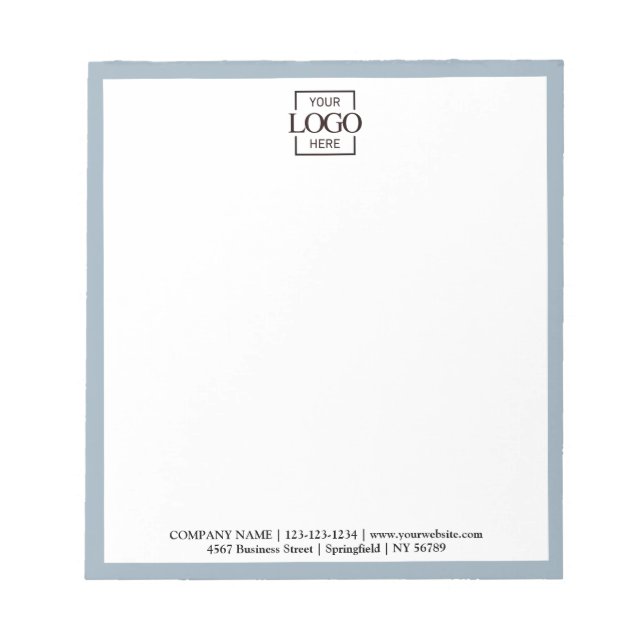 Custom Corporate Business Logo Modern Professional Notepad (Front)