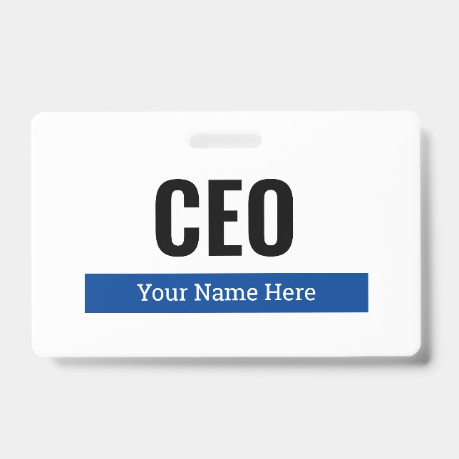 Custom corporate business name badge with clip ID badge (Front)