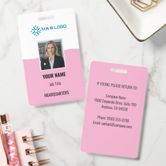 Custom Corporate Employee Badge Photo ID | Logo