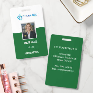 Custom Corporate Employee Badge Photo ID Logo