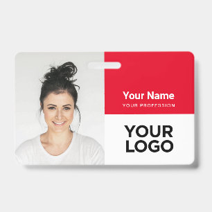 Custom Corporate Employee Photo Logo Name ID Badge