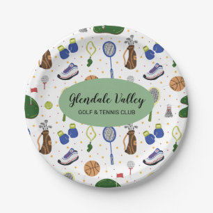 Custom Corporate Golf Theme Paper Plate