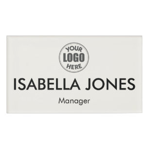 Custom Corporate Logo Minimalist Luxury Name Tag