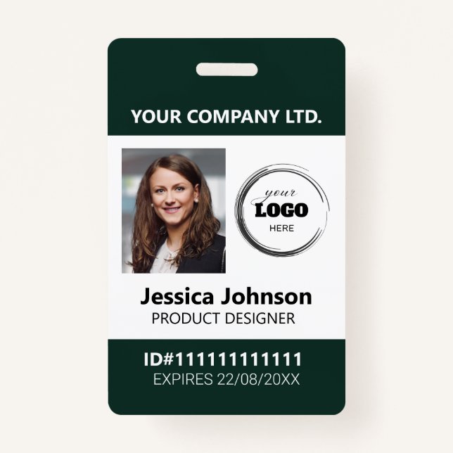 Custom Corporate Professional Employee Photo ID ID Badge (Front)