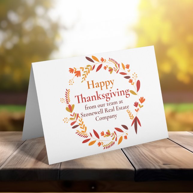 Custom Corporate Thanksgiving Beautiful Autumn Card (Creator Uploaded)