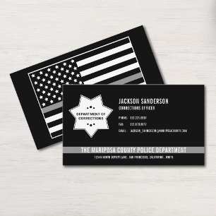 Custom Corrections Officer Logo Badge Business Card