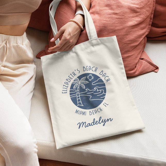 Custom Costal Beach Bachelorette Favour  Tote Bag (Creator Uploaded)