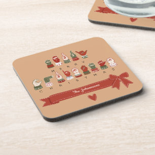 Custom Cosy ASL Merry Christmas Coaster