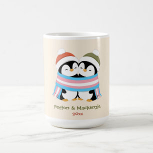 Custom Cosy Trans Penguins Christmas Coffee Mug