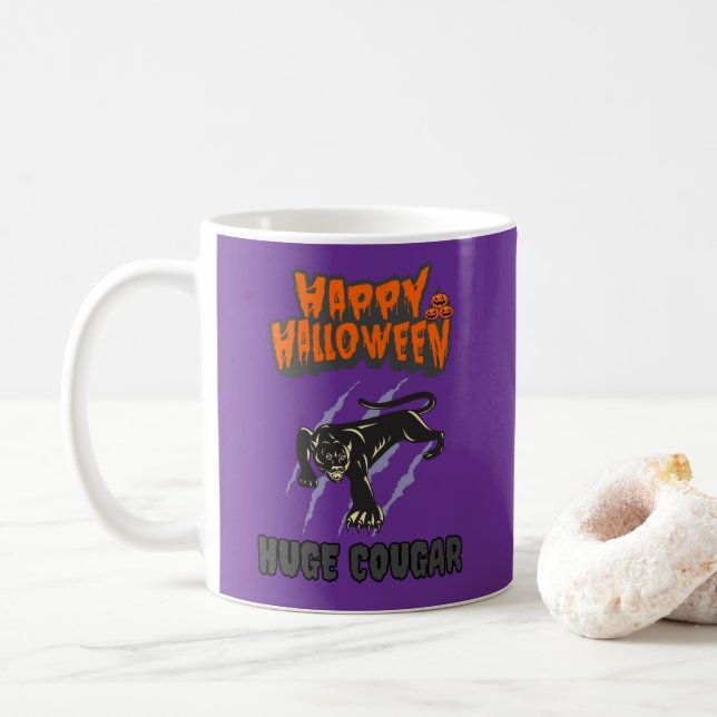 custom cougar coffee mug (With Donut)