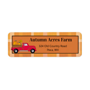 Custom Country Autumn Farm Fall Return Address Return Address Label