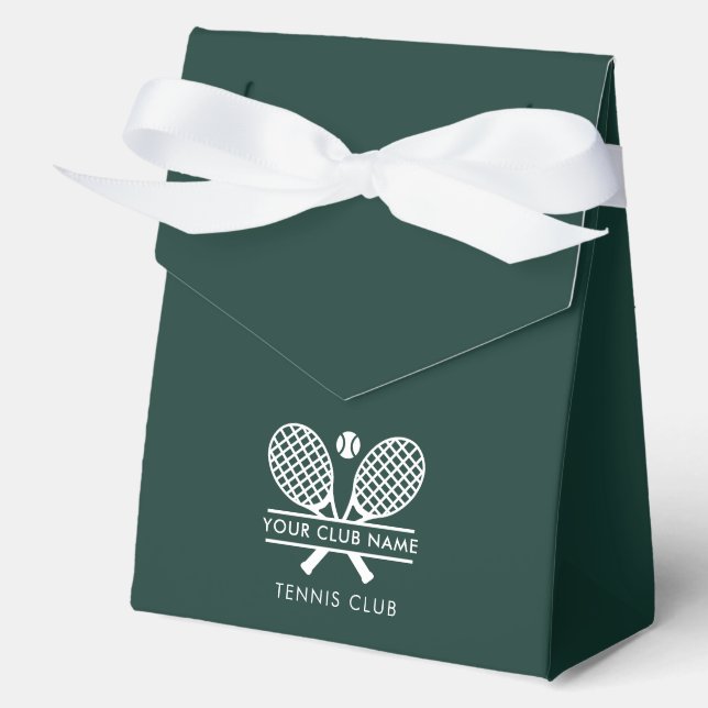 Custom Country Club Name Tennis Events Favour Box (Front)