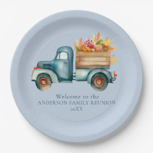 Custom Country Family Reunion Paper Plate
