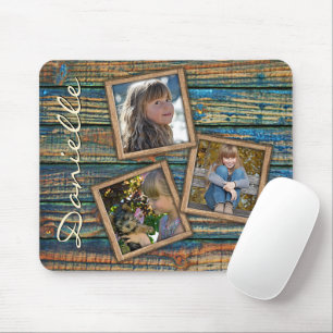 Custom Country Farmhouse Barn Wood Planks Pattern Mouse Pad