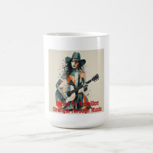 Custom Country Girl Guitarist Art Inspirational Coffee Mug
