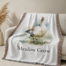 Custom Country Meadow Goose Watercolor Painting