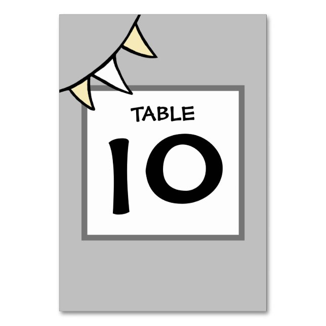 Custom Country Wedding Tractor Bunting Table Numbe Number (Front)