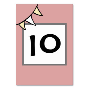Custom Country Wedding Tractor Bunting Table Number