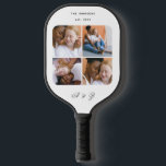 Custom Couple 4 Photo Collage Wedding & Monogram Pickleball Paddle<br><div class="desc">This beautiful paddle would make a wonderful anniversary/wedding couple gift. Easily add your photos & text by clicking on the "personalise" option.</div>