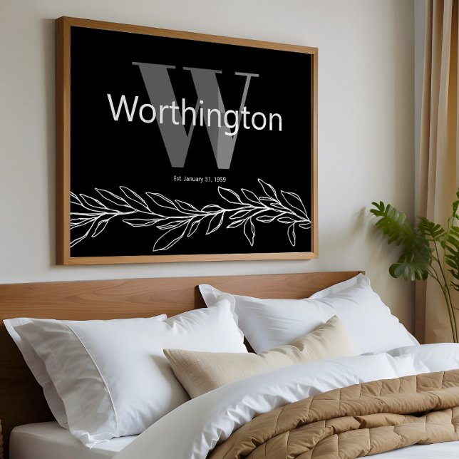 Custom Couple Last Name Elegant Wedding Print (Creator Uploaded)