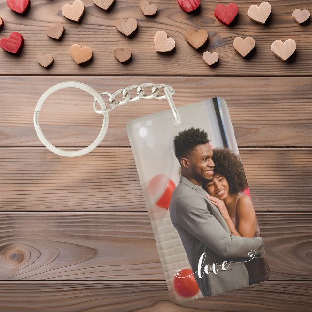 Custom Couple Love Handwritten Photo Personalised Key Ring (Creator Uploaded)