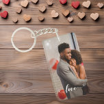 Custom Couple Love Handwritten Photo Personalised Key Ring<br><div class="desc">This design may be personalised in the area provided by changing the photo and/or text. Or it can be customised by clicking Personalise this Template and then choosing the click to customise further option and delete or change the colour of the background, add text, change the text colour or style,...</div>