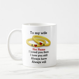 Custom couple love wedding anniversary monogram coffee mug