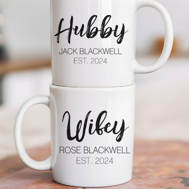 Custom Couple Mug for Wedding Favour or His and He (personalized couple mug, husband and wife mug, couple gift, anniversary mug, wedding gift mug,)