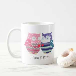 Custom Couple Names Owl Couple Personalized name Coffee Mug